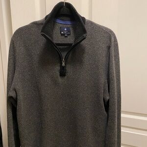 Ben Sherman Gray Zip Up Sweater with High Collar